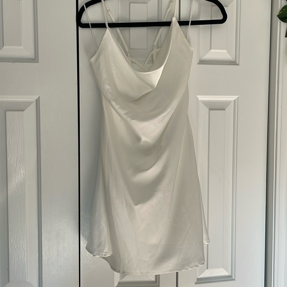 Cowl Neck Mini Slip Dress - Picture 1 of 3